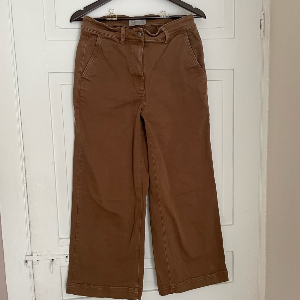 Everlane Wide Leg Crop Pant in Ochre Size 10